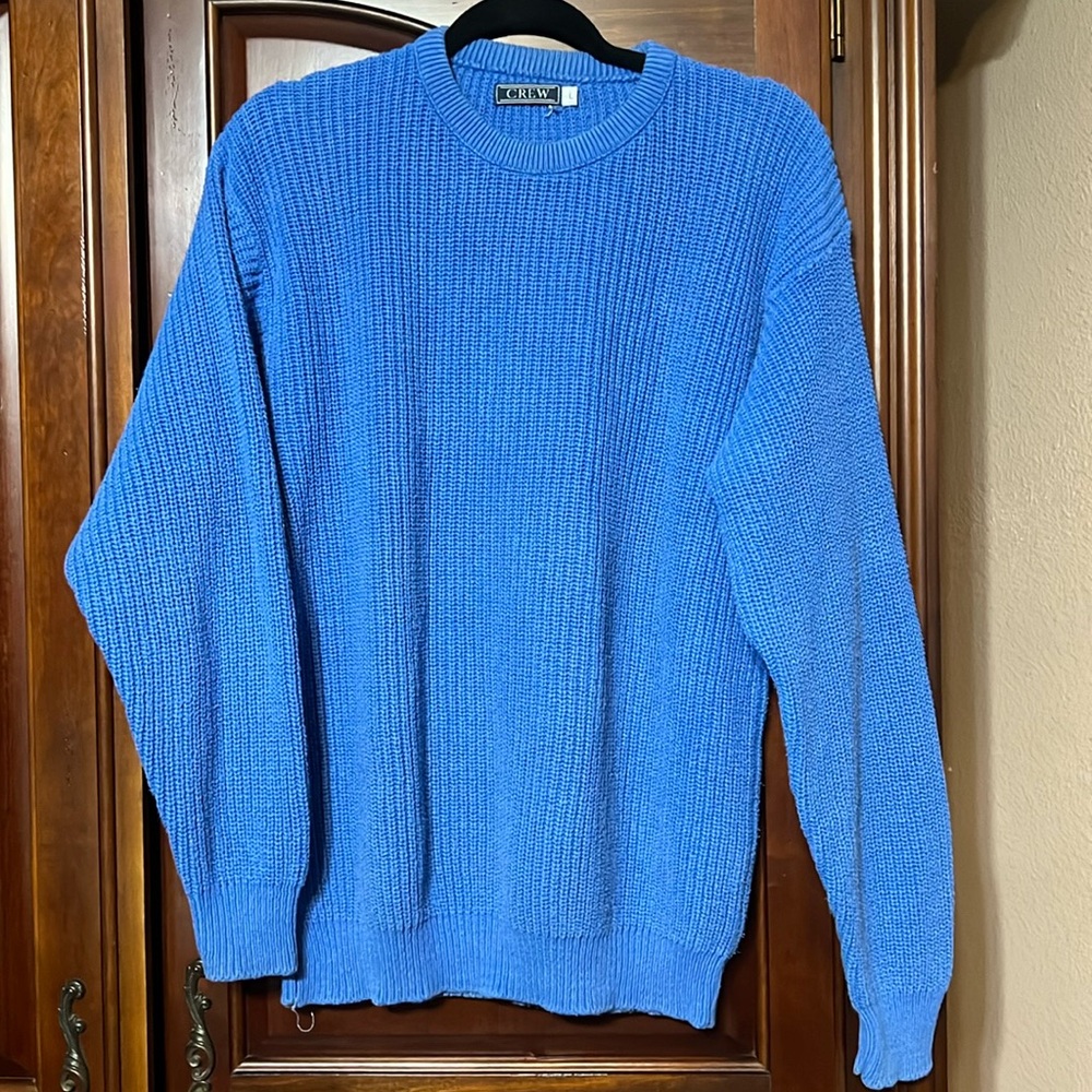 VINTAGE CREW blue knit sweater Size L